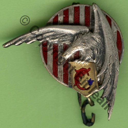 514 GAO.2.514  BR.223 GRENOBLE POISSON ROUGE  SM Bol fenetre oval tronque recolle etain.. Dos lisse irreg Src.Y.GENTY 122Eur11.15